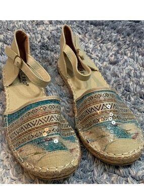 🕊️Bolaro Aztec Boho Espadrilles Sequins Flats